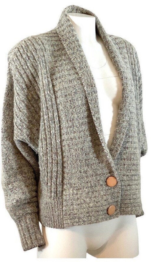 MED Oversized Shawl Neck Chunky Sweater // Cardig… - image 3