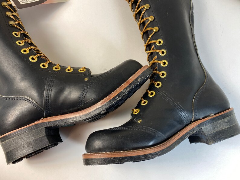 MENS Sz 8 Vintage 60s70s Carolina Pole Climbing Boot // 16 Linesman