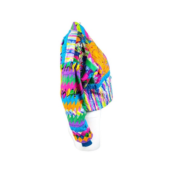 90s Patchwork Colorful Jacket / Butterflies / Int… - image 6