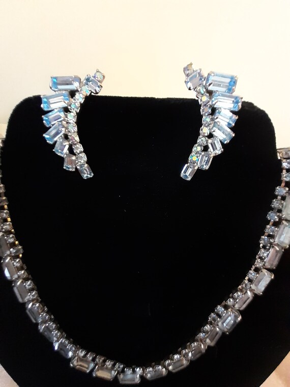 Vintage 1940's Weiss Necklace and Earring Set - image 2