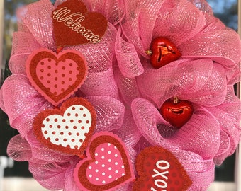 Pink Valentine’s Day Wreath