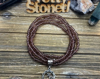 Crown Chakra - Tie on or removable Chakra waist bead with clasp - Stretch Belly Chain - Waist Beads - Body Jewelry - chakra charms