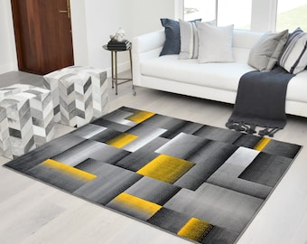 Yellow Area Rug Etsy