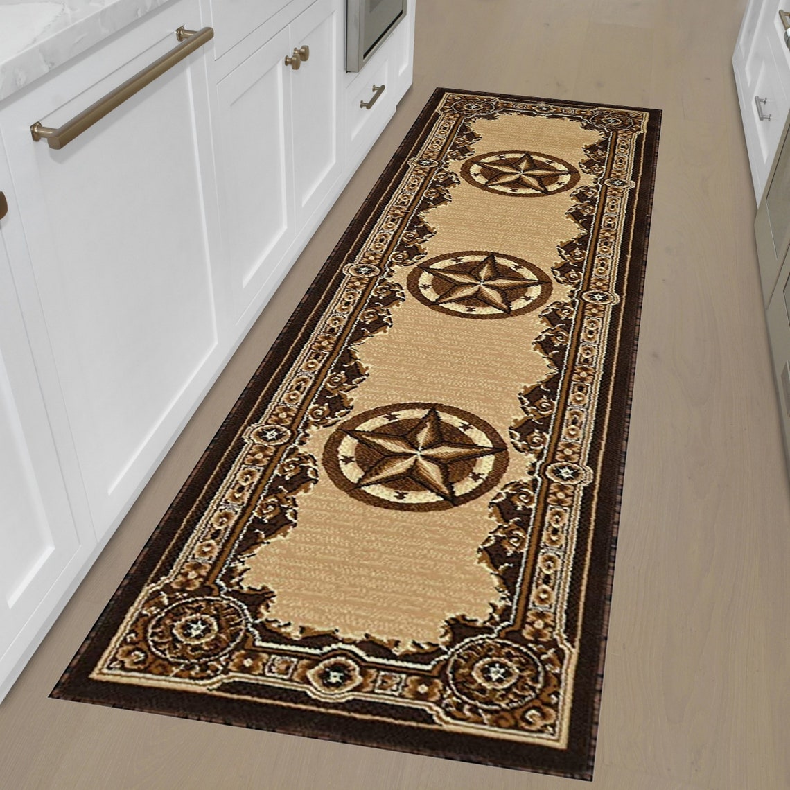 Texas Star Rug 5X7 Runner Traditional Accent Rug in Berber Etsy UK