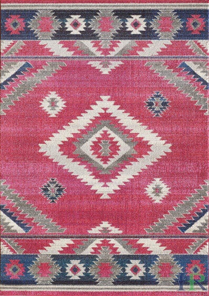 Southwestern rugs Native Navajo American Modern Faded 8x10 5x7 Etsy