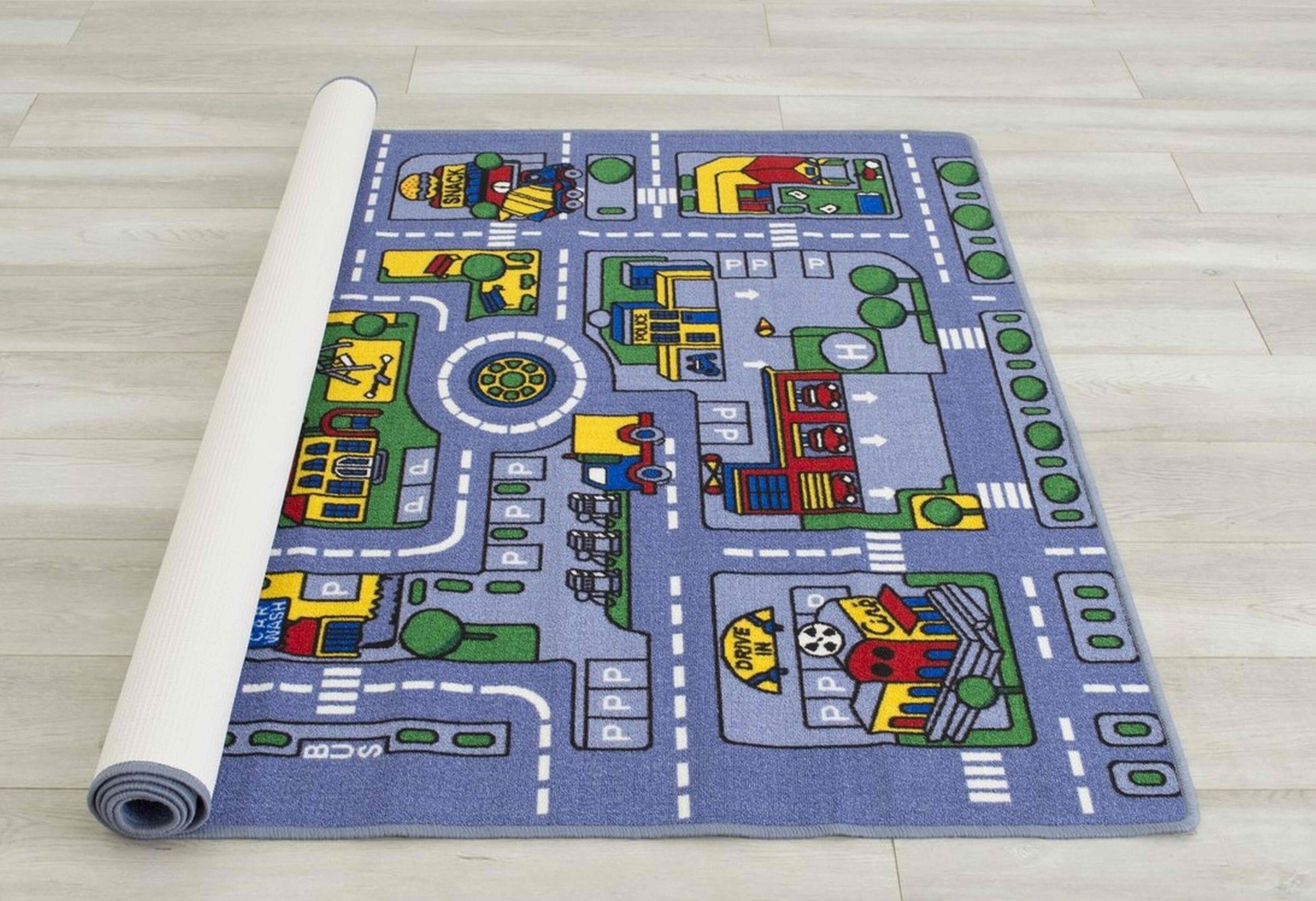 Car Road Map Rug Kids Car Rugs City Map Boys/girls/children/toddler Educational - Etsy