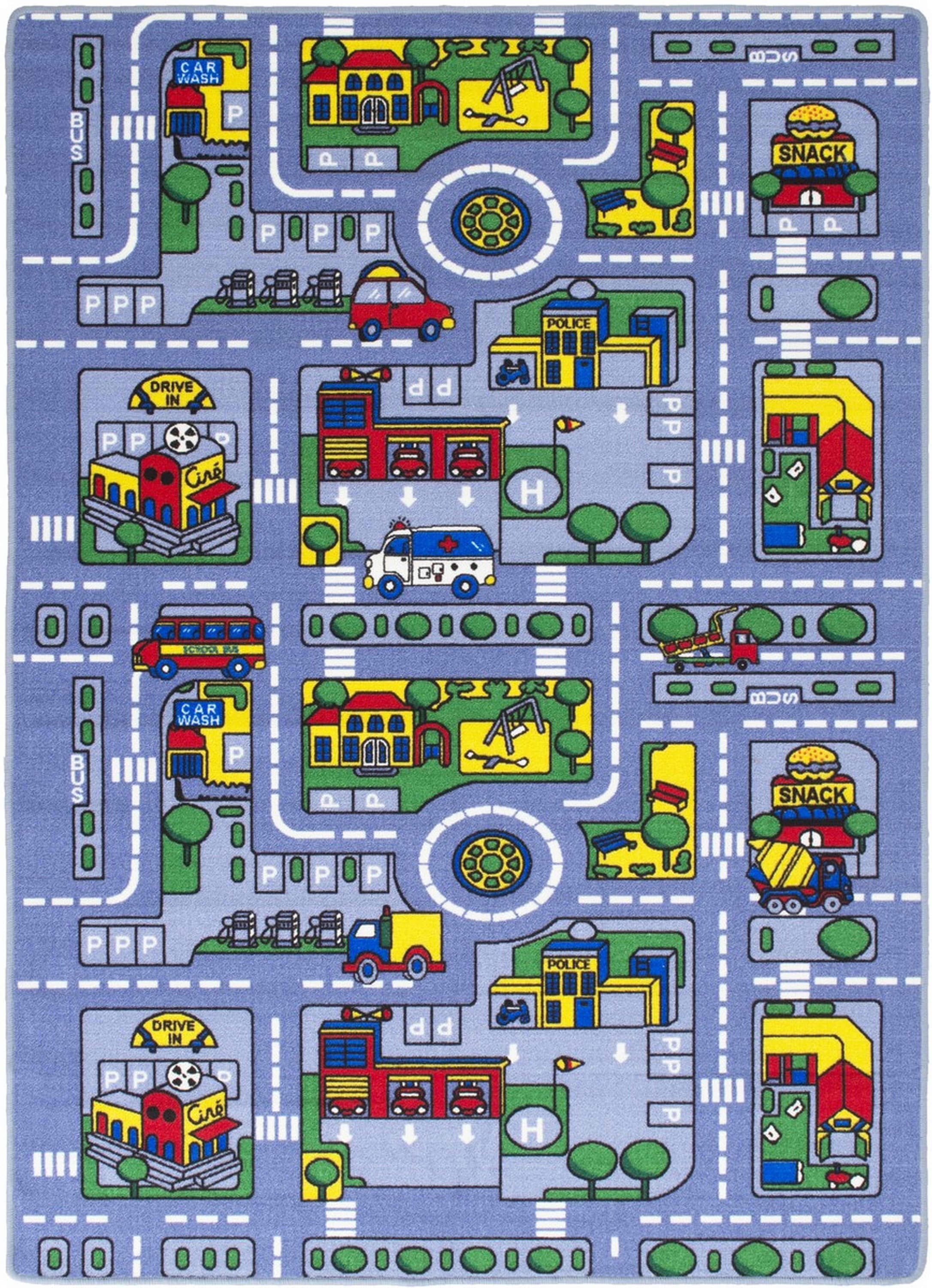 Alfombras para niños, mapa de la ciudad, carros de conducción de carretera,  mapa de la ciudad, para niños, niñas, niños pequeños, alfombra de juego