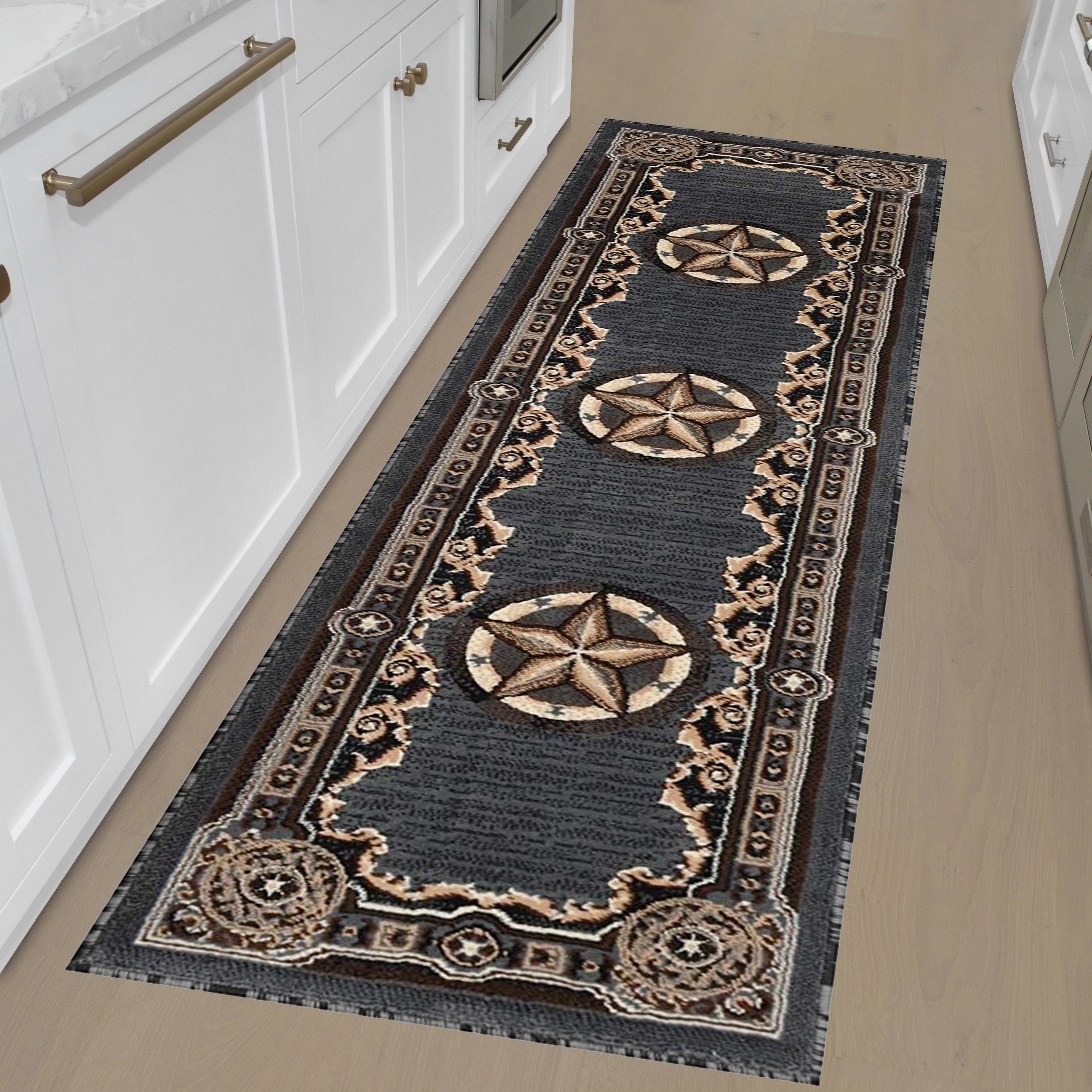 Texas Star Rug 5X7 Traditional Accent Rug in Gray with Ivory Etsy