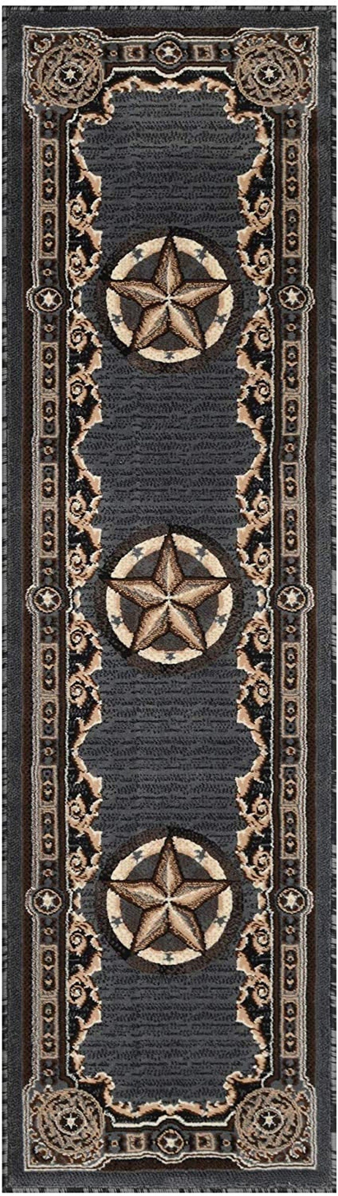 Texas Star Rug 5X7 Traditional Accent Rug in Gray with Ivory Etsy