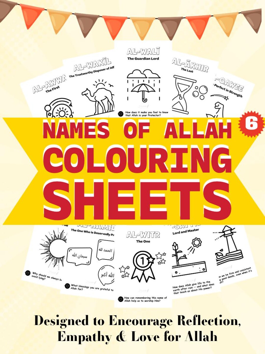 Set 6 Names of Allah Colouring Worksheets | Islamic Kids Printable ...