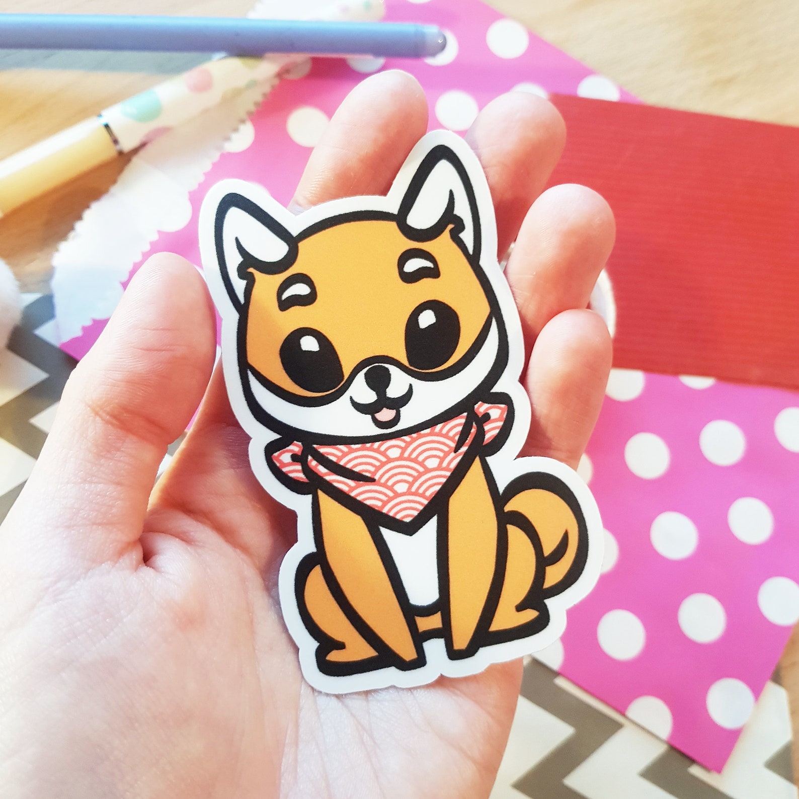 Cute Shiba Sticker Sticker Vinyl Shiba Dog Dog - Etsy UK