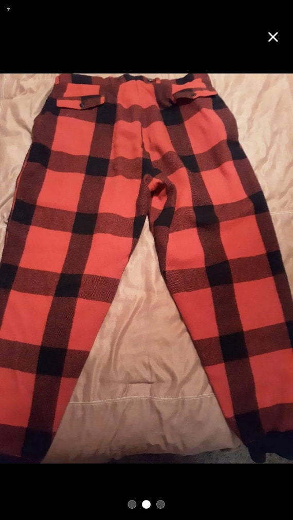 1960s Woolrich buffalo plaid hunting pants