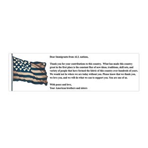 Patriotic Bumper Stickers for Immigrants, Car Decor, USA Love, Support and Unity Stickers, Gift for Patriots, Home Decor