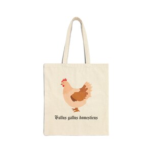 fourre-tout de charme au poulet | Sac en toile écologique, style campagnard, cadeau pour les amateurs de volaille, sac à provisions réutilisable, art animalier mignon