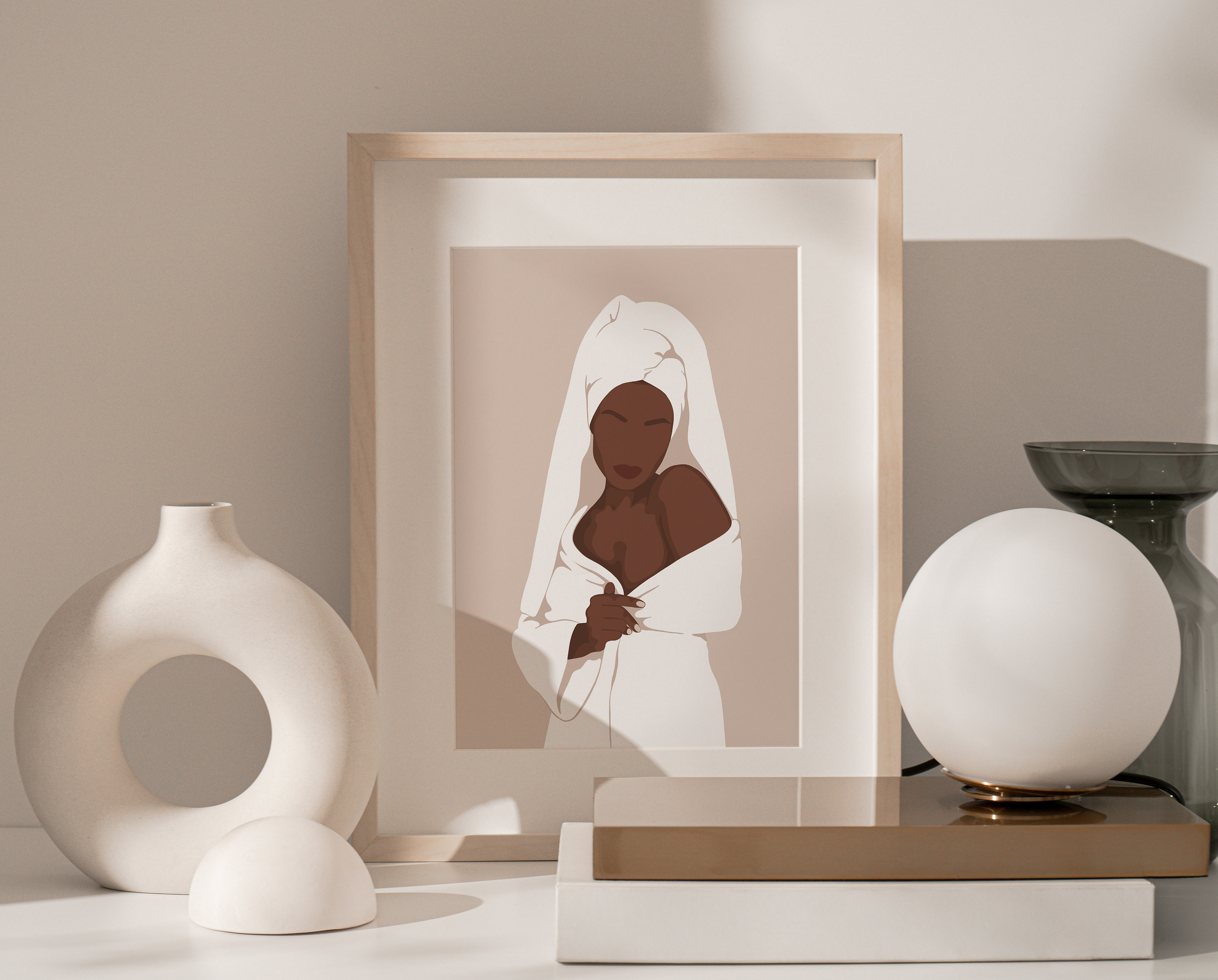 Black woman wall art bathroom decor African american artwork Etsy