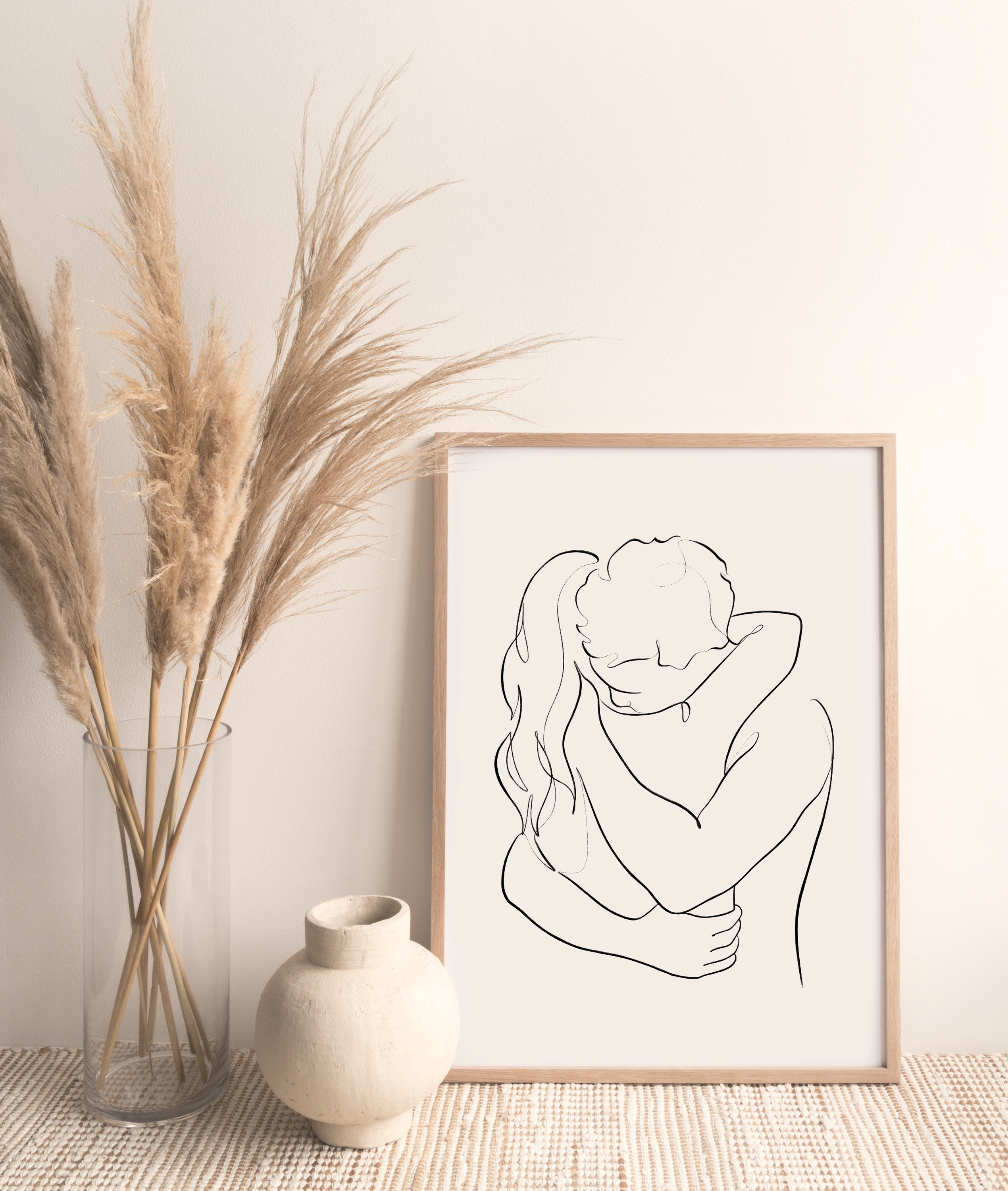 Linie Kunst paar Druck paar Umarmung Kunst abstrakte paar Etsy