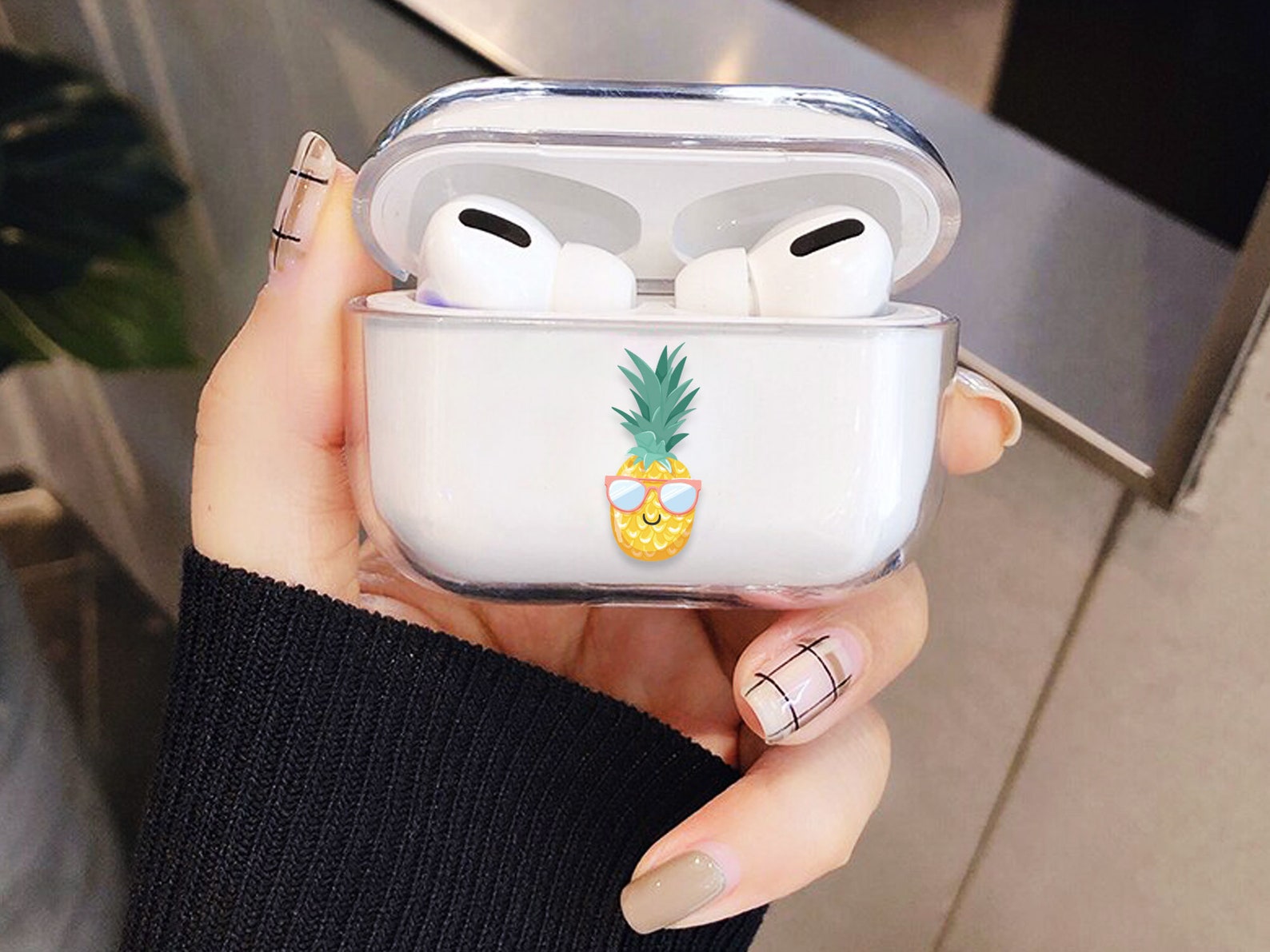 Cool pineapple AirPods Case fruit custom case watrecolor Air Etsy