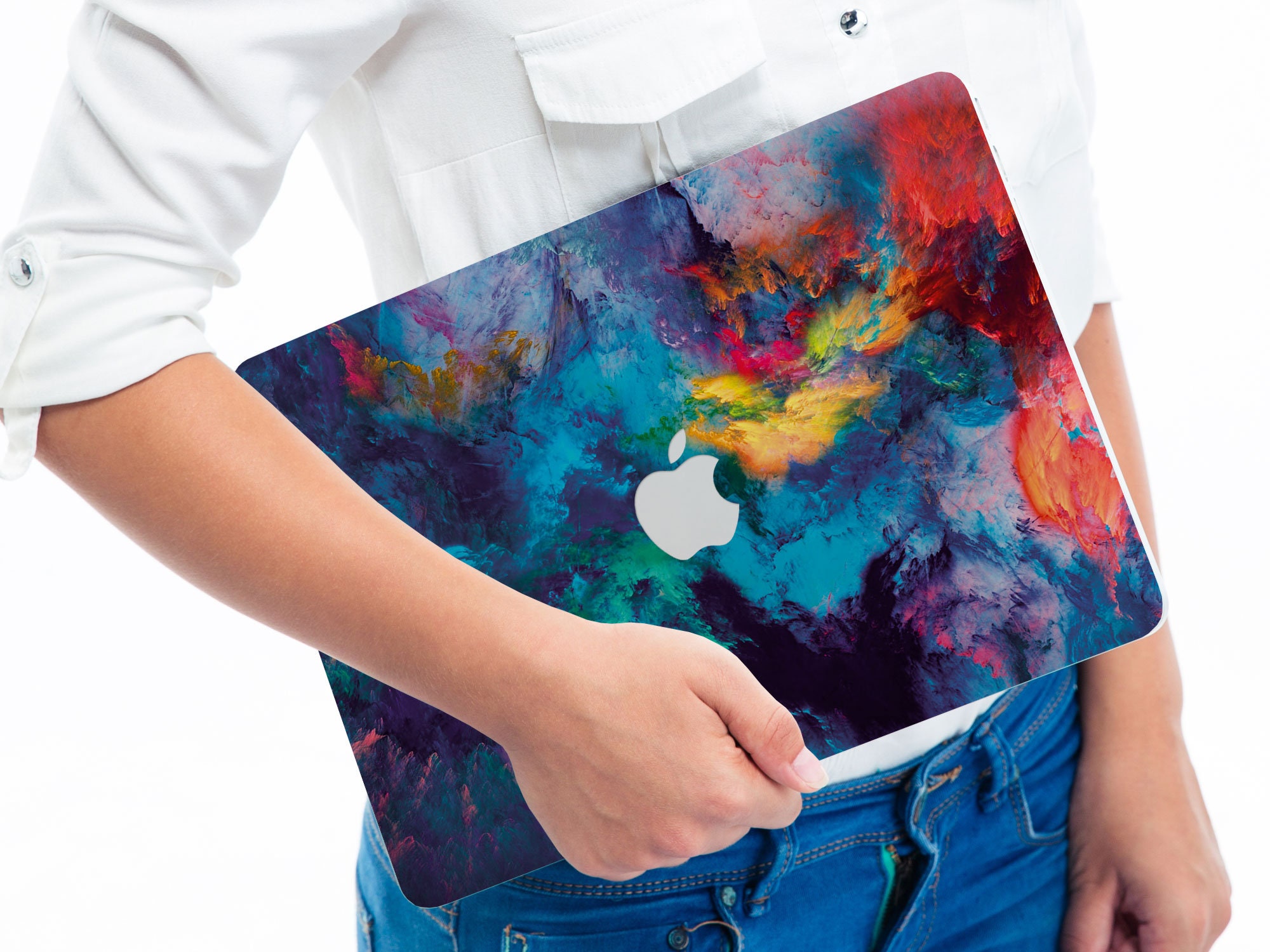 Dark colorful paint art Macbook case for new Pro Mac Laptop 13 Etsy