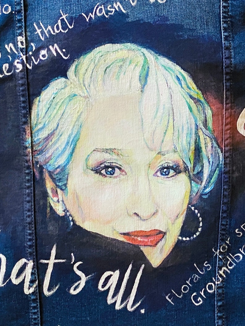 Custom Painted Denim Jacket With Portrait - Etsy