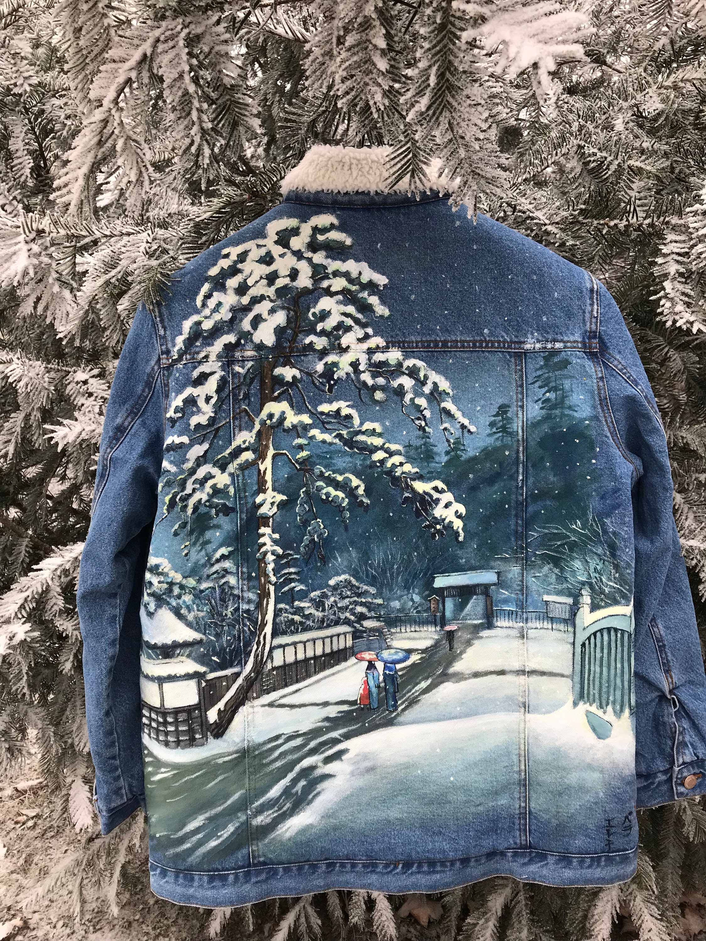 【超美品】amok handpaint denim jacket AMOK - Handpaint Denim Jacket | fakejam