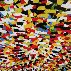 Hazard Warning Danger is Everywhere. Dramatic modern abstract collage.  Low cost digital download