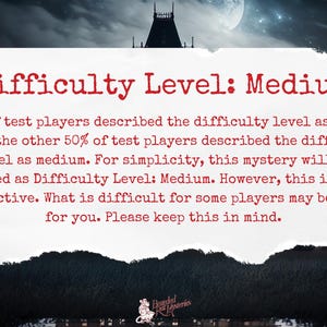 Peut inclure: Texte sur un fond blanc avec un bord d&eacute;chir&eacute;, indiquant "Niveau de difficult&eacute;&nbsp;: Moyen". Le texte explique que 50&nbsp;% des joueurs de test ont trouv&eacute; le jeu difficile, tandis que les 50&nbsp;% restants l&rsquo;ont trouv&eacute; moyen. Il indique &eacute;galement que le jeu est class&eacute; comme moyen pour simplifier, mais que la difficult&eacute; est subjective.