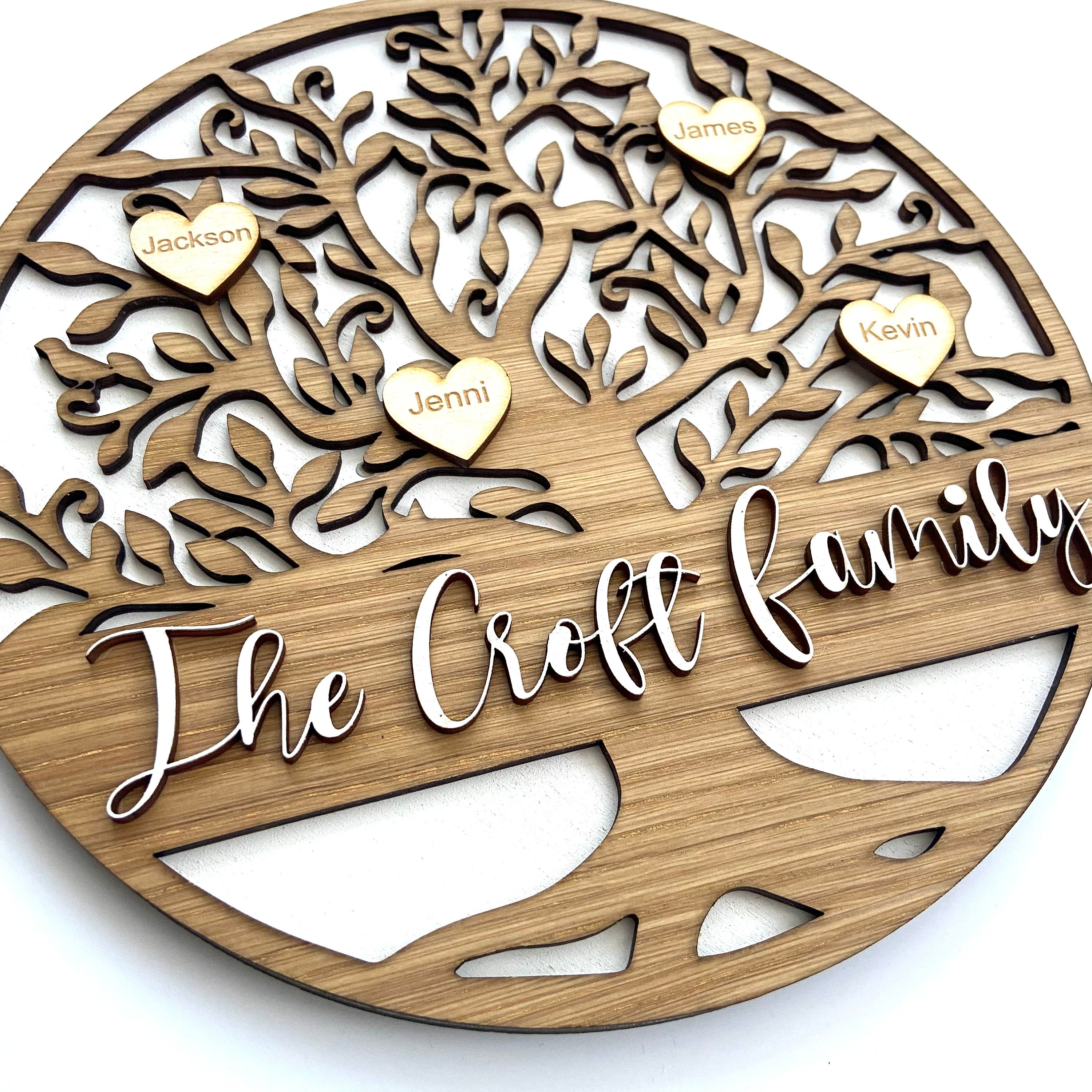 Personalised Family Plaques Family Tree Family Family Disc Etsy
