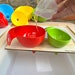 Funnel board and 2 funnels, water play, trofast tub, flisat table, ikea, trofast activity tray, funnel board, sensory play, activity topper 