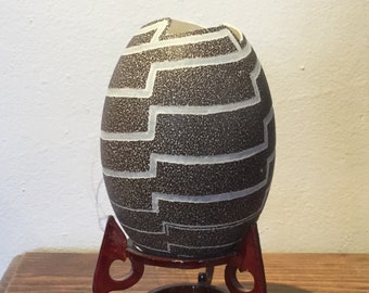 Sculptures Carved Emu Egg, Dragon Eggs. One of a kind Art