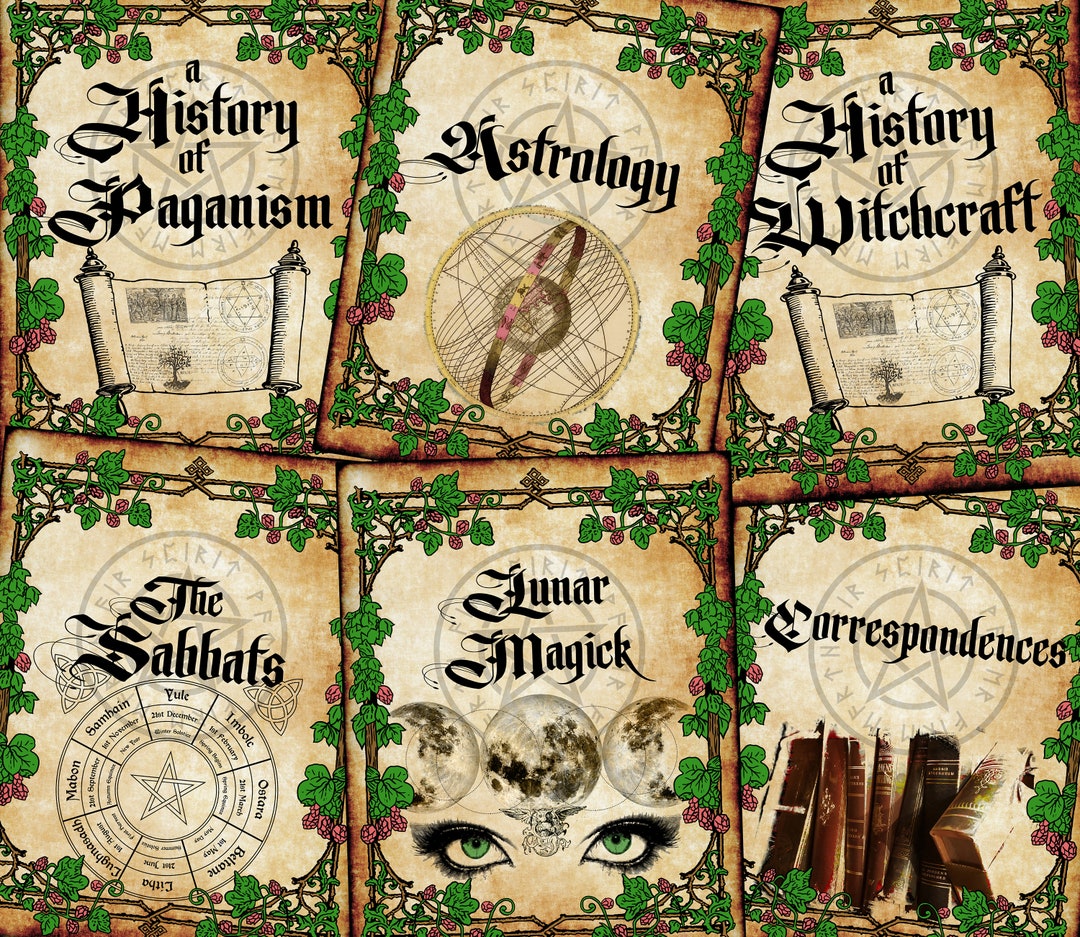 Printable Spell Book Title Pages / Book of Shadows Downloadable ...