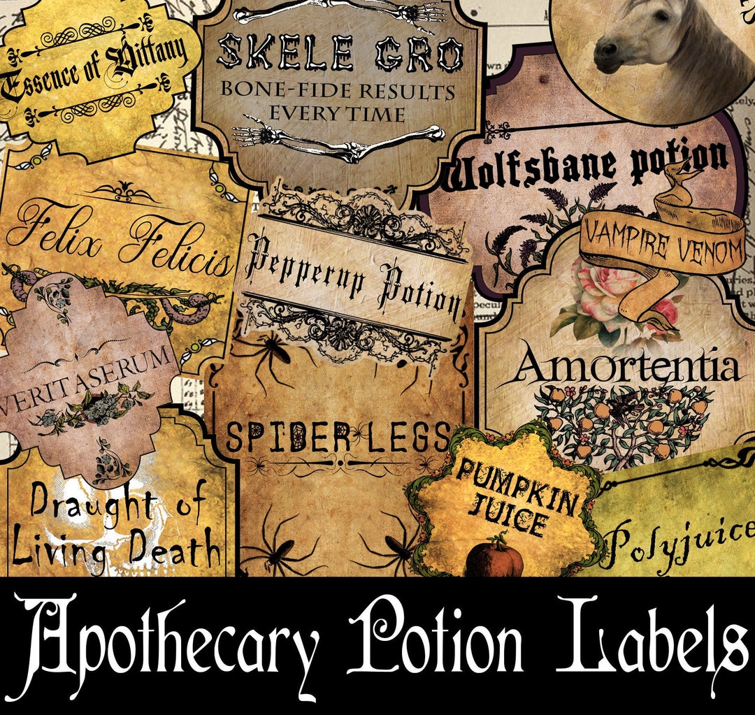 13 Printable Potion Labels / Halloween Printable Decorations / Witch ...