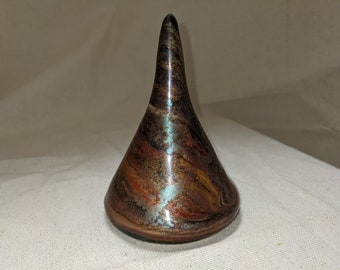Copper Brown Peak, resin-glazed art object
