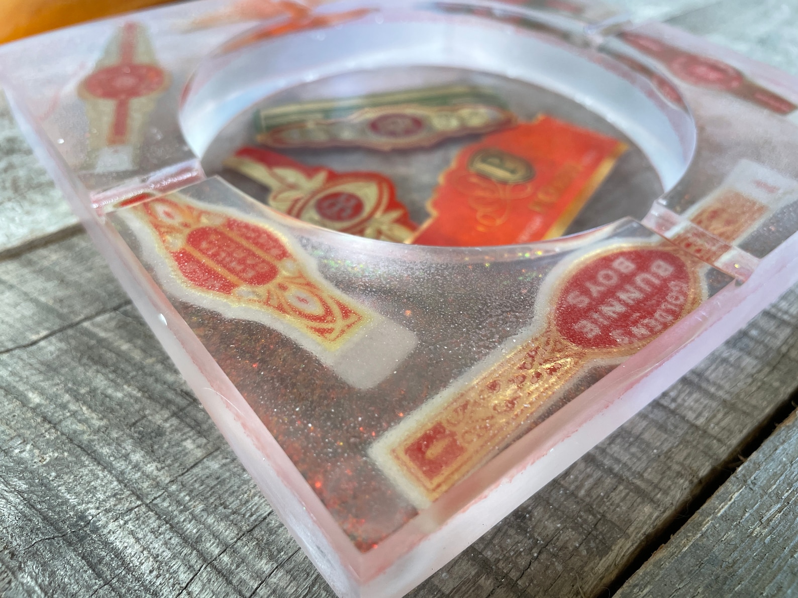 Resin Ashtray With Your Favorite Cigar Bands Etsy