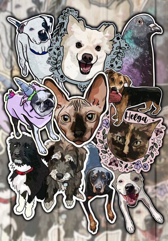 CUSTOM PET STICKERS Etsy