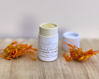 Organic Beeswax Tallow Lip Balm in Sustainable Paperboard Tube