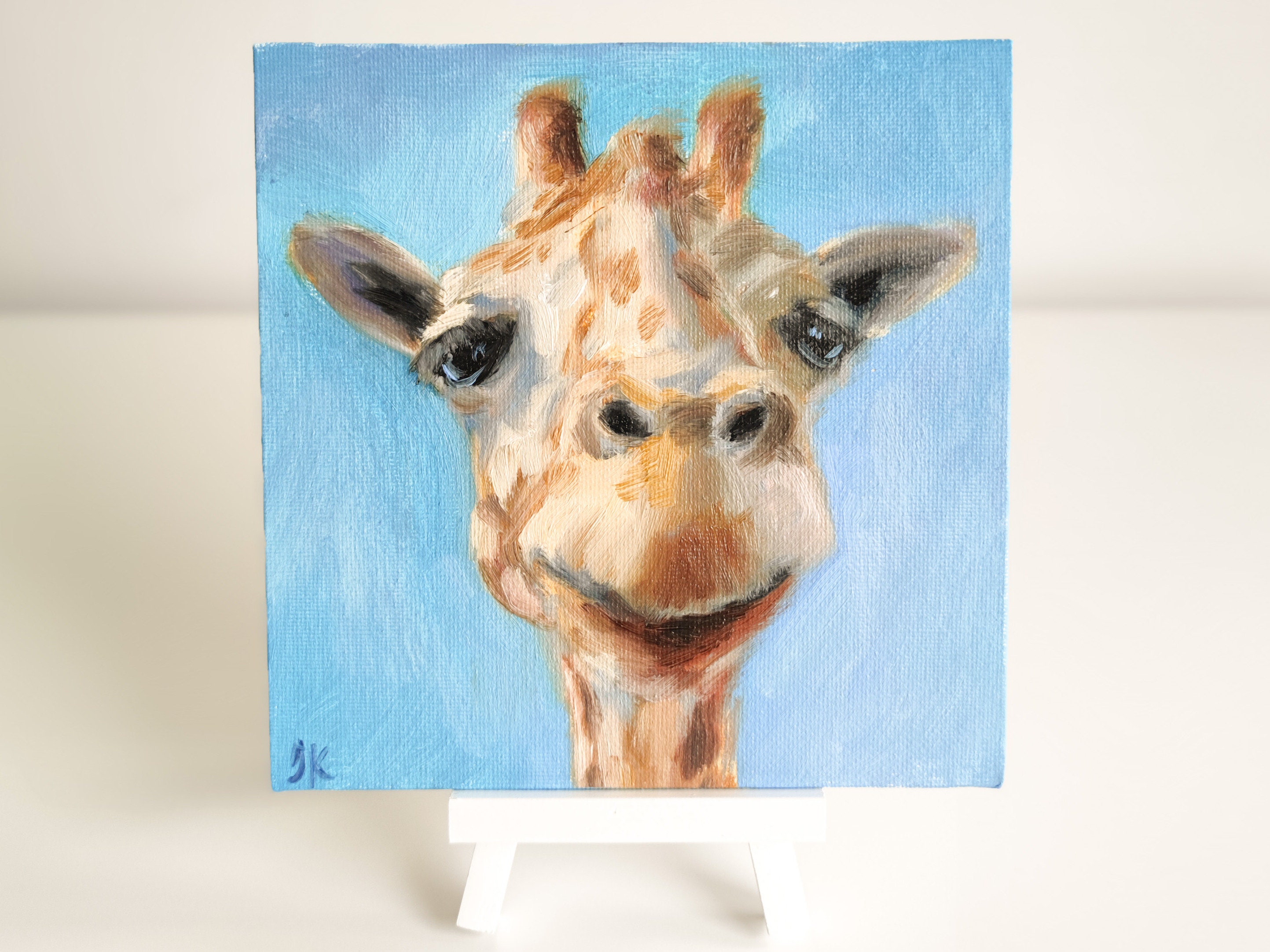 Giraffe Painting Original Animal Artwork Wildlife - Etsy
