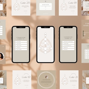 Human Design, Instagram Template, Bodygraph, Social Media Template, Canva Bundle, Human Design, Human Design Coach, Canva Template