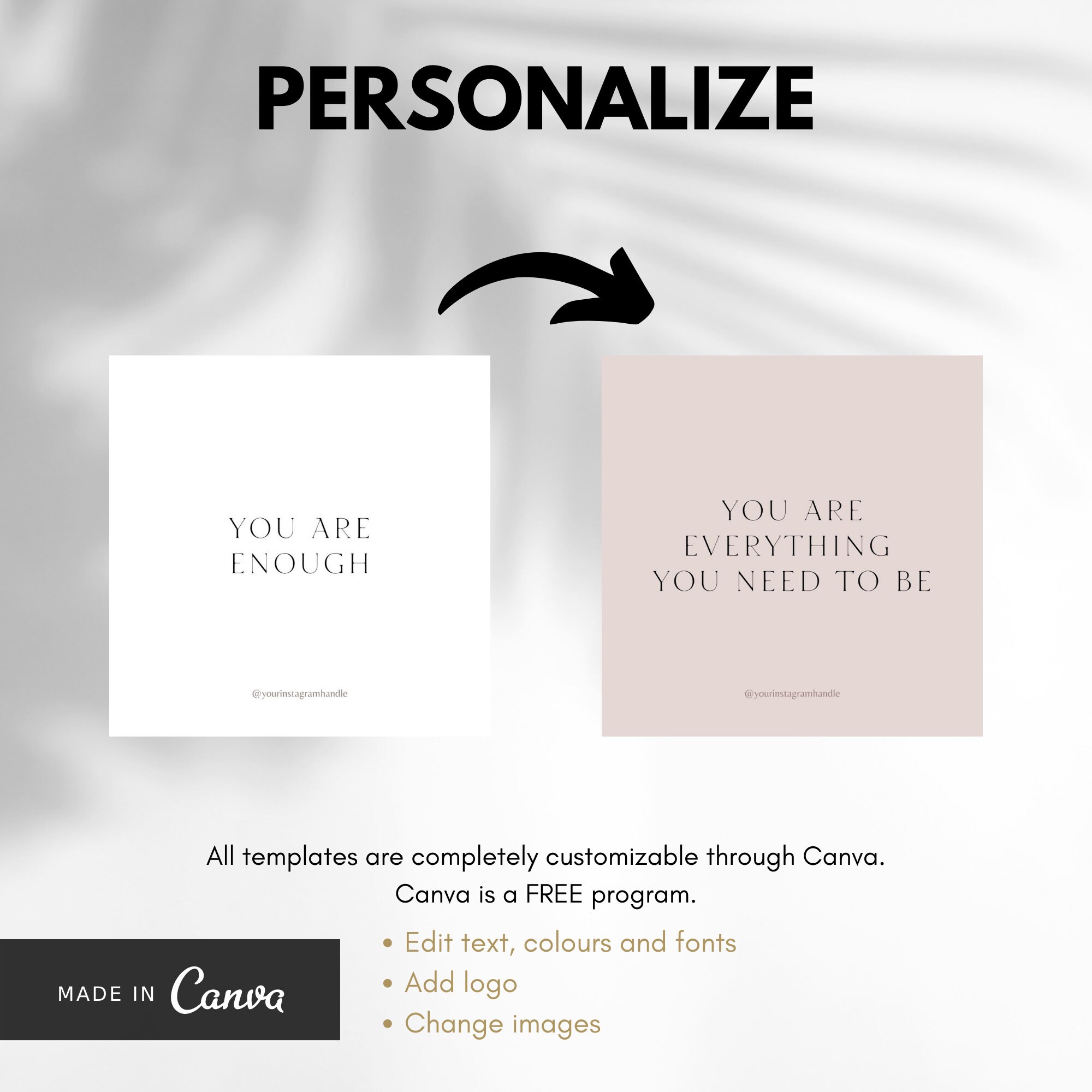 200 Coaching Instagram Template for Canva, Canva Template,life Coach ...