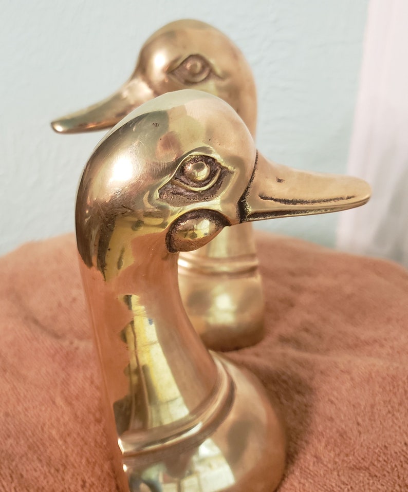 Wanna Buy a Duck Leonard Brass Duck Bookends solid brass Etsy