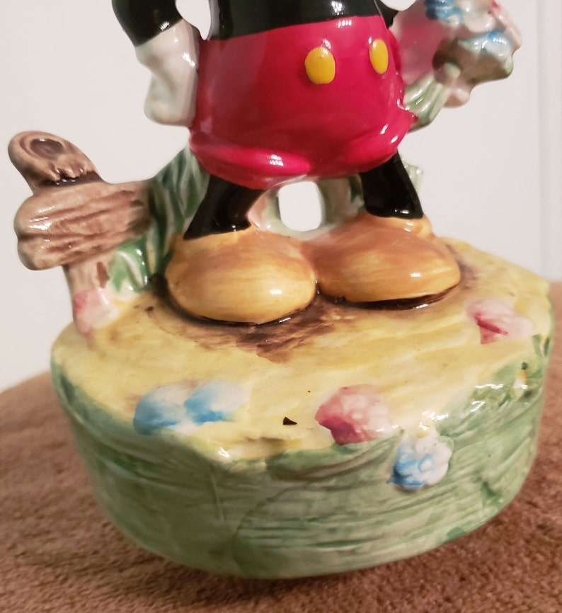 Mickey Mouse Music Box Made by Schmid Bros Ceramic/plastic Etsy