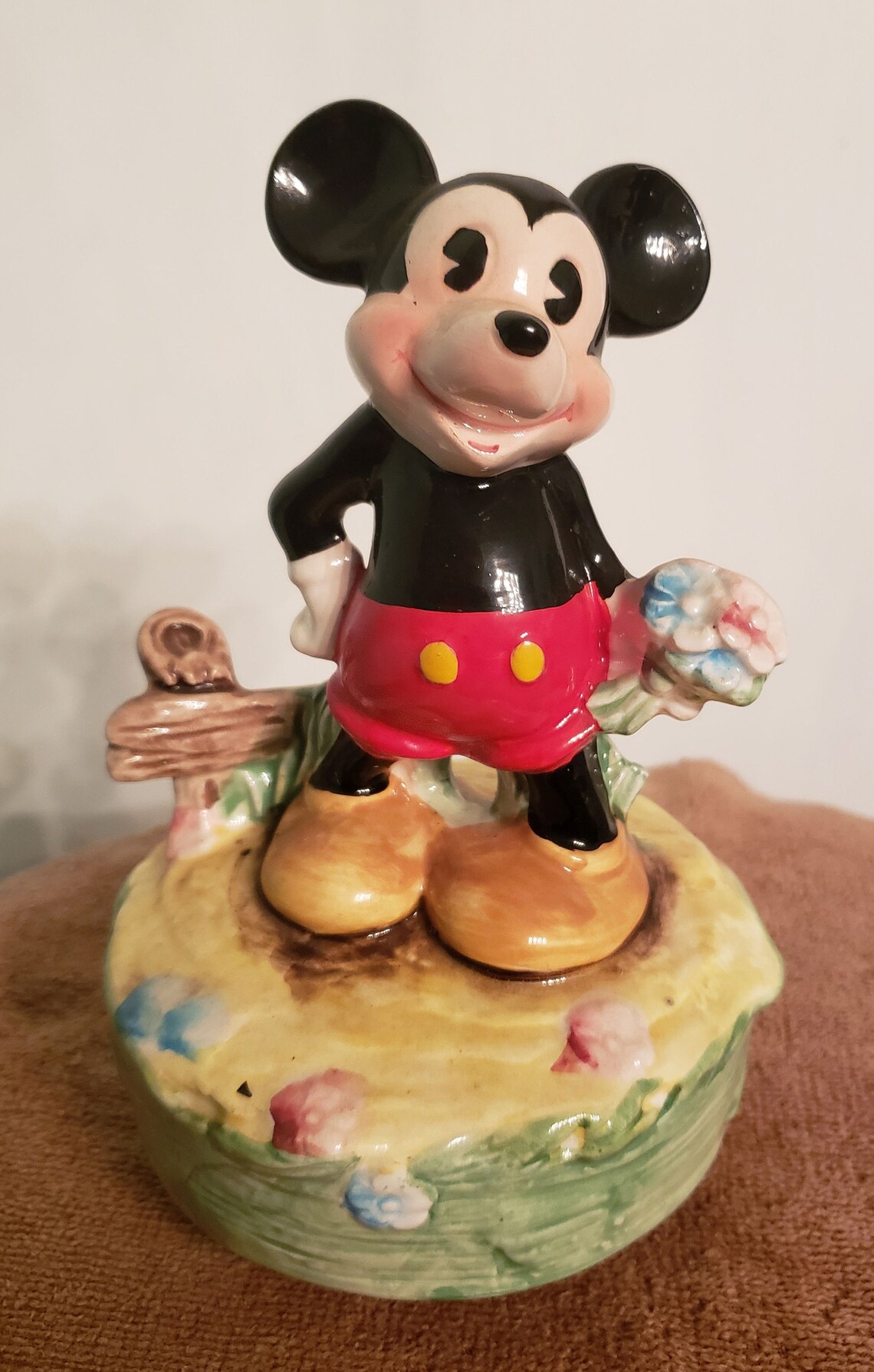 Mickey Mouse Music Box Made by Schmid Bros Ceramic/plastic Etsy