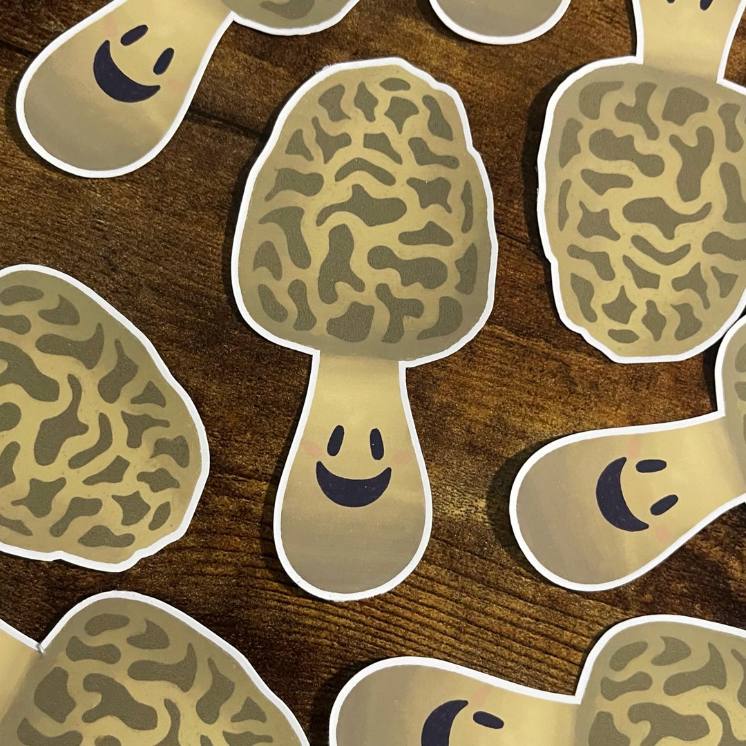Morel Mushroom Sticker Cute Cottagecore Sticker Laptop Etsy