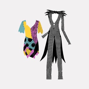 the nightmare before christmas sally patchwork jagged dress The Nightmare Before Christmas Sally Patchwork Jagged Dress
