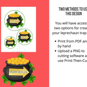 Printable Free Gold Sign for Leprechaun Trap, Black Pot of Gold, St ...