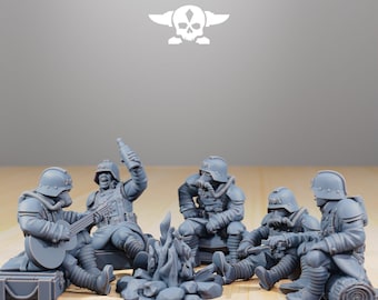 Grimguard Squad at Rest - StationForge