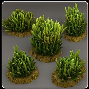 Prickly Tall Grass - Fantastic Plants and Rocks - Print Your Monsters
