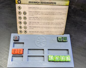 Garfy's Initiative Tracker Dice Tidy Organiser for Warcry 