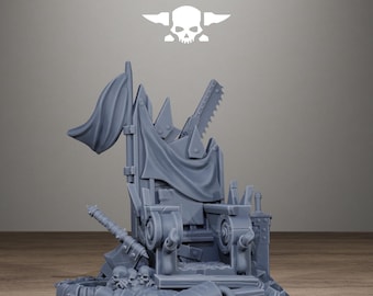 Orkaz Throne - Resin Warboss Command Throne for Sci-Fi Wargaming Terrain - StationForge