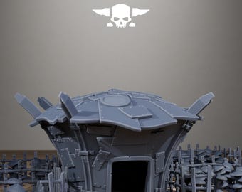 Orkaz Farm - Alien Crop Farm and Modular Fencing Resin Terrain for Sci-Fi Wargaming - StationForge