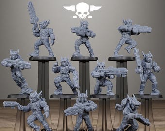 Tarion Assault Squad - Elite Strike Team Resin Miniatures for Sci-Fi Soldier Wargaming - Stationforge